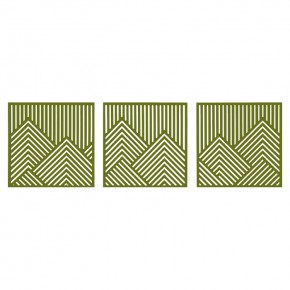 Set De 3 Cuadros 58 X 58 C/u Verde Mount | Cuadros | decoracion